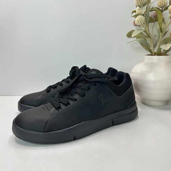 On Cloud Shoes - New On Cloud The Roger Advantage 2 Lace Up Shoes Black 48.98103 Women's 7.5 NWOB